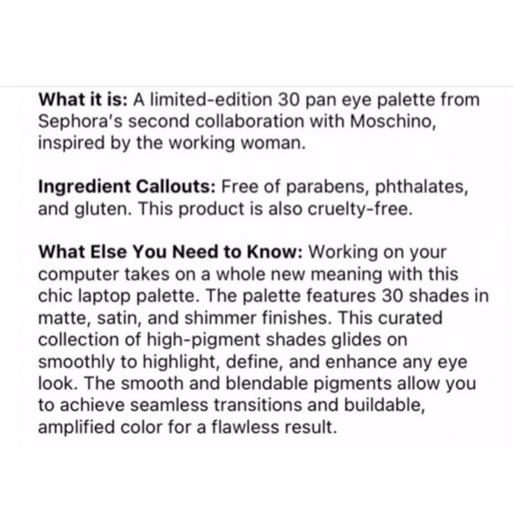 Sephora x Moschino Laptop Palette - ULTRA RARE! - Picture 3 of 4